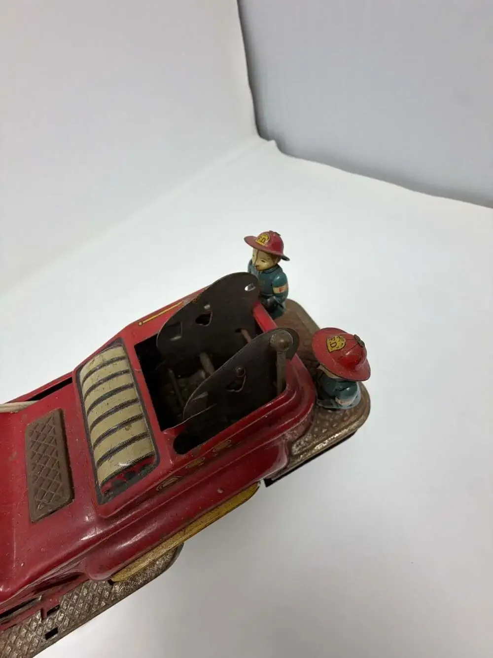 Vintage T.N. Nomura F.D. 6097 Tin Litho Friction Fire Engine Truck Japan